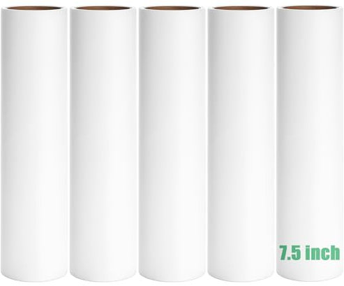 7.5 inch Lint Roller Refills Only, Extra Sticky Easy Peel Lint Roller Refills for Pet Hair, Sticky Roller Replacement Refills 7.5 inch Wide, Bulk Pack of 5, Total 300 Sheets