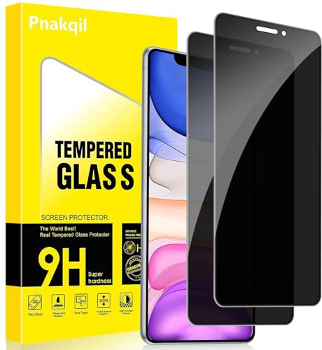 Pnakqil Sichtschutz Schutzfolie für iPhone 11/XR 2 Stück,Privacy Anti-Spy 9H Härte Sichtschutzfolie Bickschutzfolie,Privatsphäre Anti-Spähen Kratzfest Schutzglas Displayschutzfolie für iPhone 11/XR