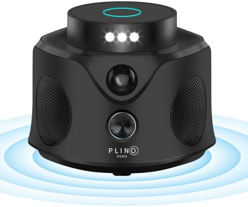 PLINO Ultrasuoni per Topi da Interno - Dissuasore Topi Ultrasuoni Ampia Copertura a 360° - Repellente Topi Potente con Luce LED e Sensore PIR - Per Case, Garage, Soffitta, Ristoranti - (1 Unità)