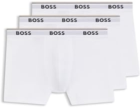 BOSS Herren BoxerBr 3P Power Dreier-Pack eng anliegende längere Boxershorts aus Stretch-Baumwolle mit Logos am Bund