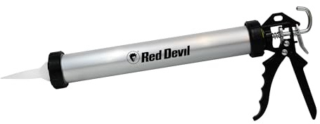Red Devil Pro Aluminum Sausage Caulk Gun - 20 oz, 360° Revolving Barrel, 18:1 Thrust Ratio, Drip Free Technology (3983)