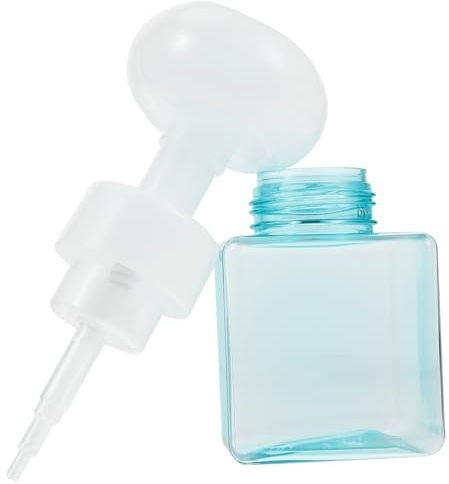 LABRIMP Botella de Espuma Facial de 250ml, Petg, Forma de Flor, Recargable y Portátil, Antigoteo para Jabón y Gel de Ducha, Adecuado para Senderismo