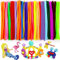 TNSLAND 300 Stücke Pfeifenreiniger Blumen, 10 Farben Pfeiffenreiniger Pipe Cleaner, 30cm Pfeiffenputzer Chenilledraht, Pfeifenputzer zum BastelnK für Kunst Reative DIY-Dekorationen, Basteldeko Kinder