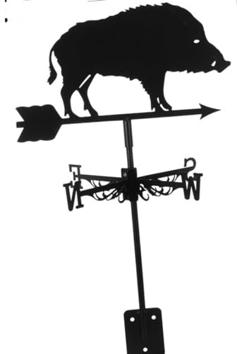 Girouette décorative Emblèmes décoratifs pour toit d'animal Girouette cour, patio, girouette, jardin, statue, indicateurs de direction, poils en bois, métal, fer
