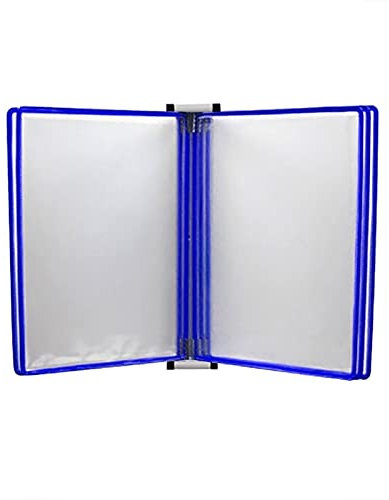Hängemappen-Organizer für die Wand, Wand-Dokumentenhalter A4, Flipchart-Ständer magnetisch,(Color:Blu)