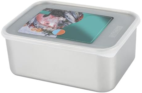 Otufan Récipients alimentaires en acier inoxydable avec couvercle, récipients de préparation de repas, boîte à déjeuner isolante rectangulaire pour le camping en plein air voyage