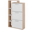 Vicco Scarpiera Orlando, Bianco/Sonoma, 80 x 128.3 cm con 3 scomparti
