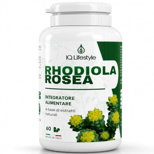 IQ Lifestyle Rhodiola Rosea 400 mg per Capsula – Integratore Alimentare con Estratto di Rhodiola Rosea – Energia Mentale, Focus e Vitalità – 60 Capsule – Made in Italy