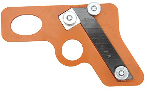 Wood Chamfering Scraper, 6mm Woodworking Trimming Knife Alloy Steel Blade Corner Planer PVC Strip Scraping Knife, for Various Shapes, Easy (Single Use)