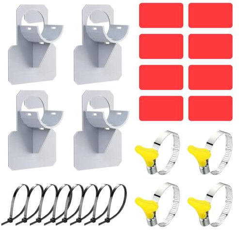 4 PCS Supporti per Tubo Piscina, Supporto Tubi Piscina, Supporti Tubi Piscinas, Con Fascetta Stringicavo E Fascetta Stringitubo, Adatto per Tubis Dell'acqua Con Diametro Inferiore A 38 mm/B