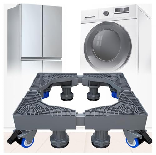 WXJHNYBS Untergestelle Für Waschtrockner Einstellbar Waschmaschine Untergestell Stark Und Robust Waschmaschine Mit Verstellbarer Basis Waschmaschine,4Beine-4Rollen