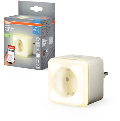 OSRAM SMART+ WIFI Presa UE con luce notturna bianca, IP20, per integrazione dispositivi smart home e sicurezza