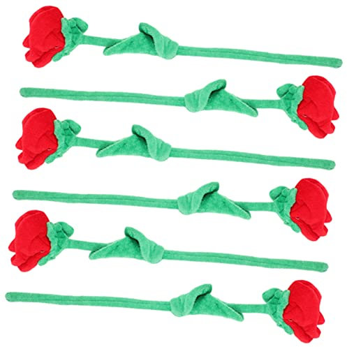 Homoyoyo 6 Piezas Ramo de Flores de Peluche y Flexible para Decoración de Bodas y Hogar Rosa para Fiestas
