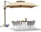 CZQGLYM Ombrellone da Giardino Decentrato 4x3m /3x3m/ 2.5 x2.5m,Rotazione a 360°,Protezione UPF 50+ Ombrellone da Spiaggia,Piscina Giardino Terrazzo Bar Ristorante (Khaki,4mx 3m(13ft x 9.8ft))