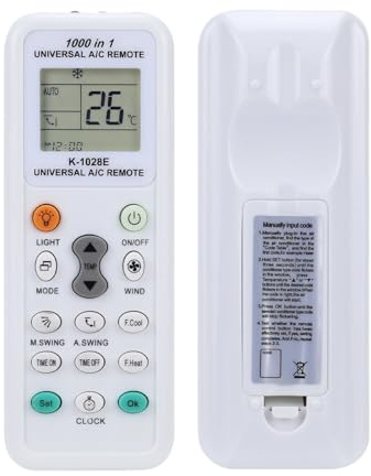 Telecomando universale, compatibile con condizionatori d'aria, 1000 in 1, compatibile con condizionatori d'aria Haier, Hitachi, LG, Sharp, Gree, Midea, Bosch, Toshiba