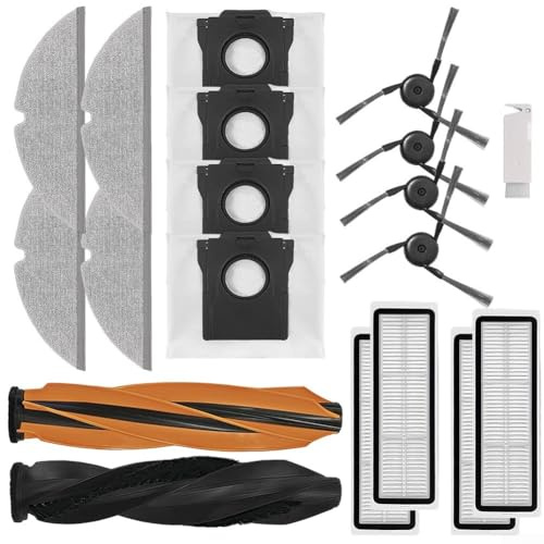 Kit de repuesto para aspiradora DREAME D20 Plus con cepillo de doble rodillo, 4 cepillos laterales, filtros, paños de fregona, bolsas de polvo y herramienta de limpieza para un rendimiento de limpieza