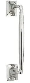 Ironmongery Solutions® Cranked Pull Handle for Doors – 200mm Satin Chrome, Front Door, Gate, Bedroom & Office Pull Handle