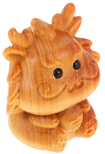 ULTECHNOVO Charme Dragon Bois Sculpté Miniature pour Bracelets DIY Accessoire Décoratif Unique et Ornement Artisanal pour Bijoux et Décoration Bois