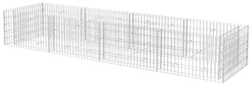 vidaXL Gabione Hochbeet Stahl 360x90x50cm Steinkorb Blumenkasten Pflanzenkorb