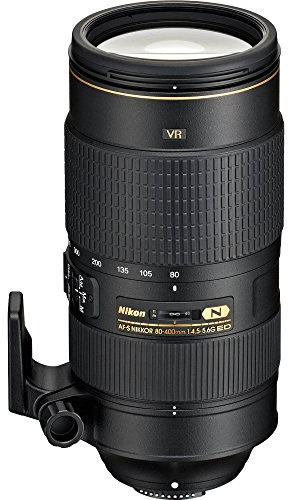 Nikon AF-S FX NIKKOR 80-400mm f.4.5-5.6G ED Vibration Reduction Zoom Lens with Auto Focus for Nikon DSLR Cameras (Renewed)