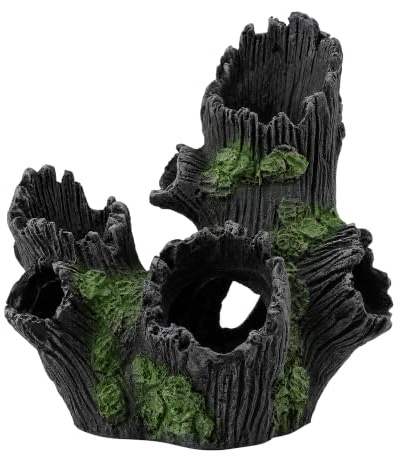 Garosa Aquarium Treibholz Kunstharz Baum Stamm Zucht Spiel Haus Baum Wurzeln Hohl Baum Loch für Aquarium Ornamente (ST-004A)