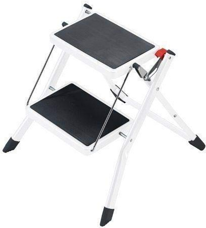 2 Step Ladder Lightweight Safety Non Slip Mat Heavy Duty Steel Folding Portable Folding Kitchen Stool Caravan Home Garden Tool DIY