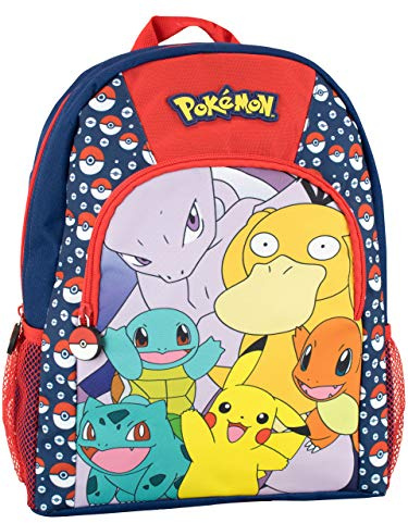 Pokémon Pikachu Boys School Backpack | Blue and Red Medium Kids Backpack