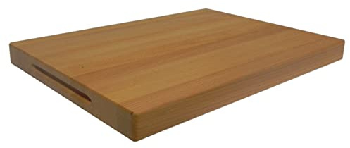 Wooden World - Planche à découper en bois de hêtre, bois très massif - 38 x 29 x 4 cm