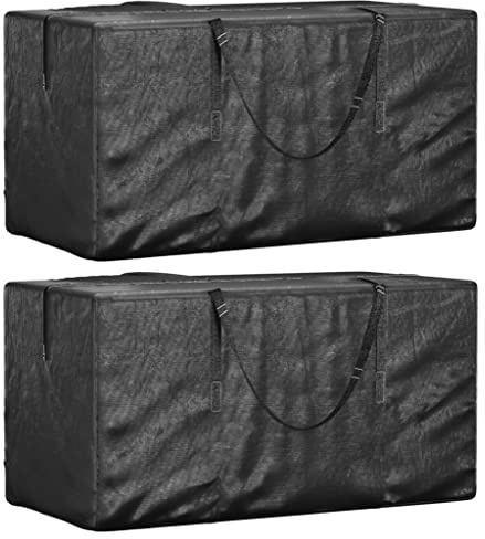 vidaXL Aufbewahrungstasche für Gartenkissen 2 STK. Schwarz 150x75x75cm