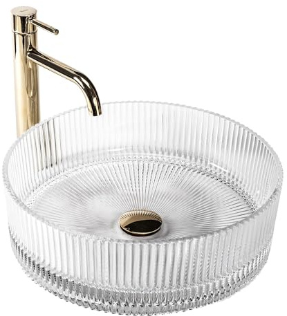 Rea Ingrid Tvättställ badrum Transparent Handfat 400 x 400 x 130 mm Keramik (transparent)