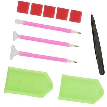 Penna för Diamantmålning DIY Kors Sti Ble för att Använda Verktyg Tch Tillbehörssats Kit av Grundläggande Enheter för Nybörjare och Nybörjare (11PCS). för pintura con piedr