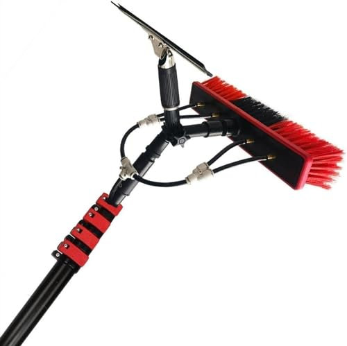 Spazzola per pannelli fotovoltaici 3.6-11M Wash Spazzolone Kit Spazzola Vetri,pulizia fotovoltaico kit,Spazzola Telescopica Alimentata facile Palo pulizia pannelli fotovoltaici (Size : 9M)