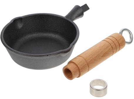 Mikinona Sartén Multifuncional Mini de Hierro para Aceite Caliente