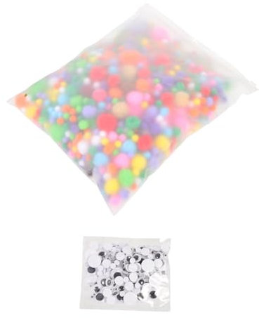 PHENOFICE Wackelaugen Zum Selbermachen Aus Wolle Bälle Bunte Simulationsaugen Wackelpuppenaugen Für DIY Handwerk Gruselige Augäpfel Zum Puppenmachen