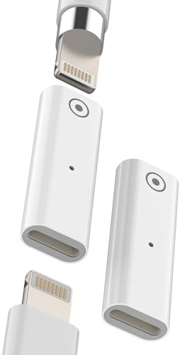 Adaptateur Lightning Femelle vers Lightning Femelle (Lot de 2) pour Recharge pour Apple Pencil 1ère Génération Chargement pour iPad Accessoires Stylet pour Apple Dongle de Connexion Câble Chargeur