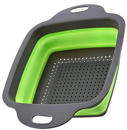 Passoire pliable en silicone pour évier de cuisine - Panier S carré