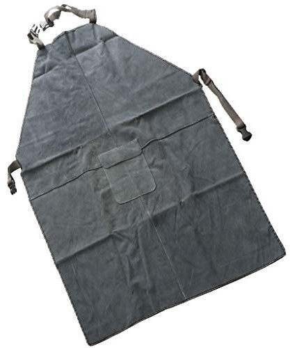 Pleayietoopiatiey Grembiule da saldatore con isolamento termico in pelle bovina artificiale, 90 x 60 cm, colore: blu scuro, Blu scuro, 90x60 cm, 90x60 cm