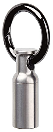 Pillendose, Schlüsselanhänger, Einzelkammer, Edelstahl, Pillen-Organizer für Outdoor, Reisen, Camping, Pillenetui