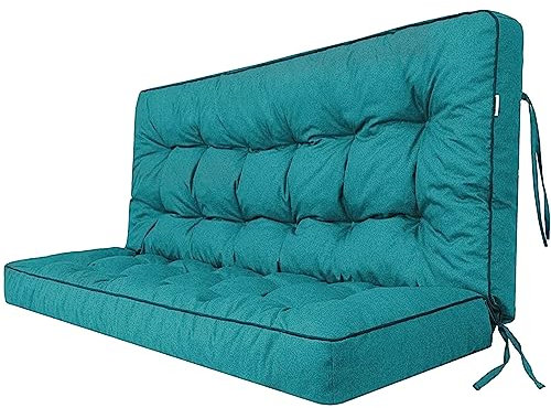 Hollywoodschaukel mit Rückenlehne für Gartenmöbel, Blau