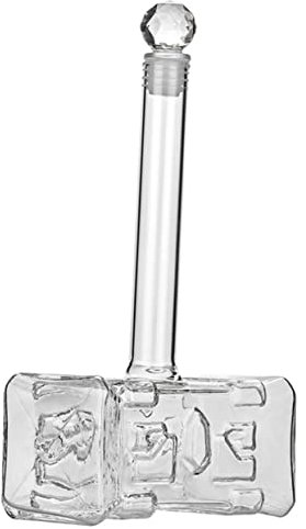 DECHOUS Decanter Forma Martello Per Whisky e Trasparente Per Distributore Whisky Accessorio Per Amanti Del Vino e Della Grappa