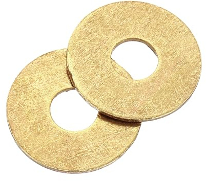 QUARKZMAN Rondelle Ottone M6 Rondella Piatta OD 18 x 1mm Spessore 8Pz | Guarnizione Metallo Anello, per Viti, Bulloni, Dadi