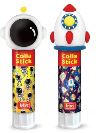 Colla stick Space 9g in 2 Soggetti Assortiti Ideale per Scuola, Ufficio e Bricolage Facile da Usare, Perfetta per Piccole Riparazioni e Lavori Creativi - Varzi dal 1956