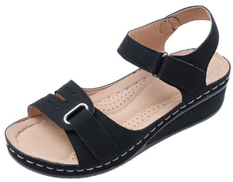 HOOUDO Sandali Ortopedici Donna,Sandali Donna Estive Eleganti Lavabili Sandalo Sportivo Zeppa Antiscivolo Scarpe da Trekking Comode per Camminare