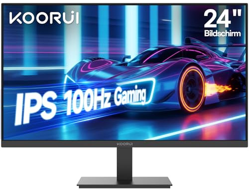 KOORUI E2411F 23.8 Zoll Bildschirm,Full HD Monitor 1920x1080,100Hz PC Monitor,IPS Eye Care,HDMI&VGA,VESA 100 x 100 mm