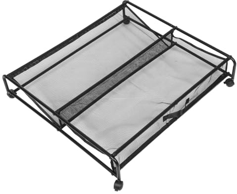 LABRIMP Zapatero Organizador Con Ruedas Para Debajo Cama, Estructura De Hierro Resistente, Diseño Transpirable De Malla, Ahorro De Espacio Para Dormitorio, Soporte Ropa y Zapatos