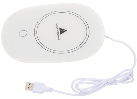 Hoement Calentador de Taza USB con Control de Temperatura Posavasos Calefactor Eléctrico para Bebidas Calientes Oficina y Hogar