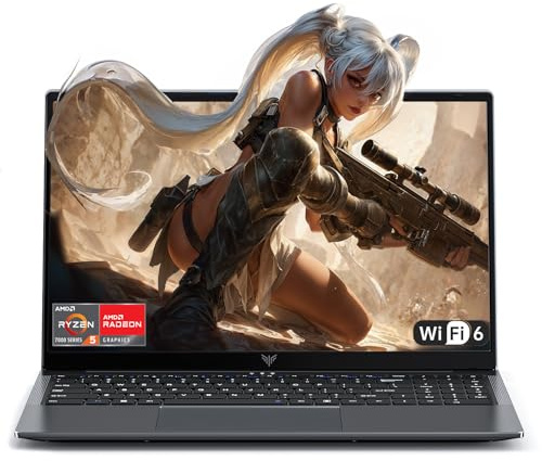 ACEMAGIC Gaming-Laptop – 2025 Neuester 15,6-Zoll-FHD-Display-Laptop mit AMD Ryzen 5 7430U-Prozessor mit bis zu 4,3 GHz, 16 GB RAM DDR4, 512 GB NVMe PCIe 3.0 SSD Gaming-Notebook, leichtgewichtig