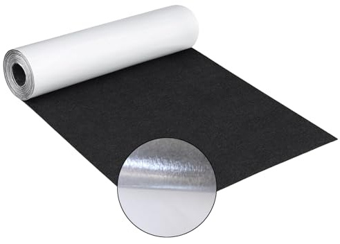 Self Adhesive Felt Fabric, 32cm×2m Multipurpose Adhesive Felt Roll 1mm Thick Black Fabric Roll Shelf for Drawer Box Liner Jewelry Box Chair Leg Picture Framing