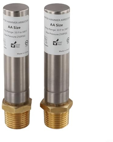 TONIXY Stainless Steel Water Hammer Arrestor, 1/2 NPT Threaded, For Plumbing Protection For Water Pipes & Noise Reduction