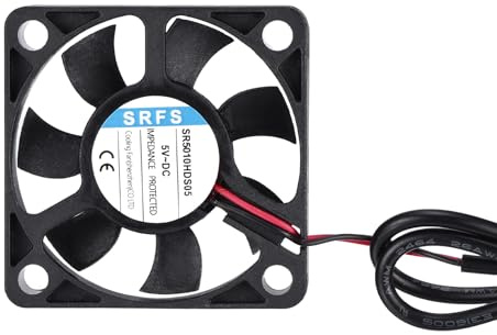 sourcing map 5010 Fan 50mm x 10mm 2 Inch 5V Small Plastic Cooling Fan USB for Computer PC Case CPU Heatsink 3D Printer Desktop Cooling Router Server(1 PCS)